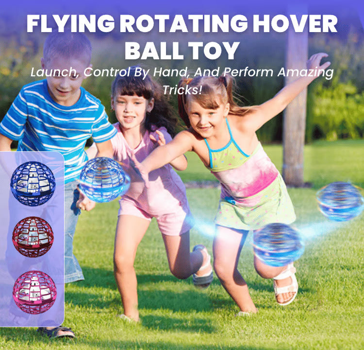 Flying Ball Toy – Light-up Hand-controlled Boomerang Spinning Mini Drone Toy, Floating Cosmic Ball