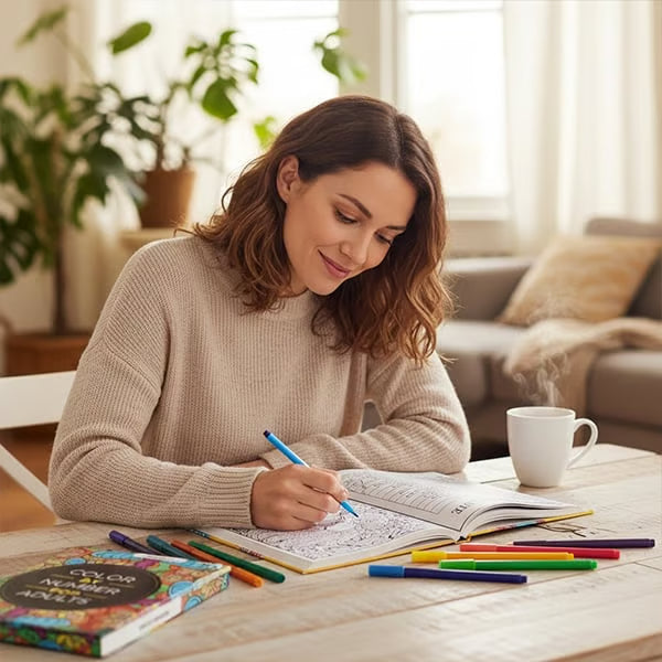 Color By Number Coloring Book for Adults