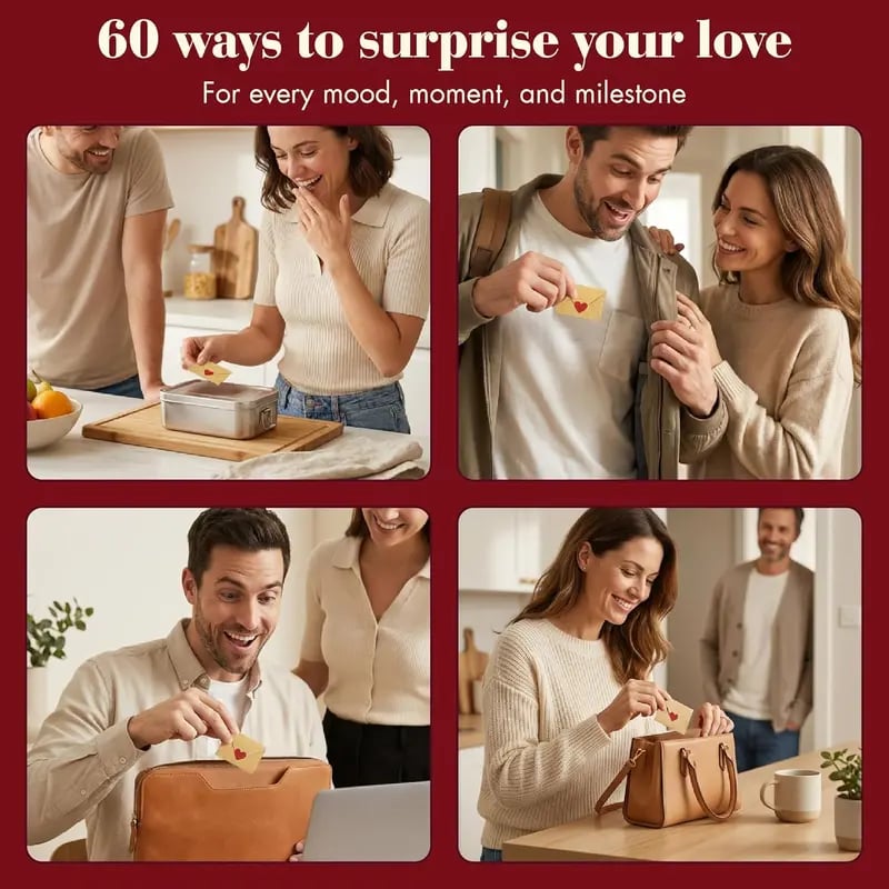🏆Valentine's Day Pre-Sale Save 49%💌DIY Love Notes Box - Mini Blank Cards & Envelopes for Him/Her💕