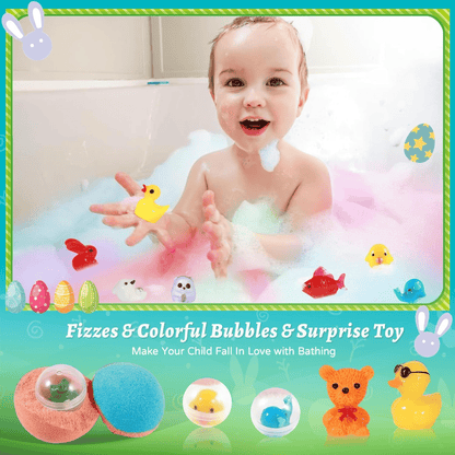 LAST DAY 50% OFF- Free Shipping🔥 - 🛁 Natural Bath Bombs for Kids with Mega Bubbles & Surprise Inside 🥚✨ Same as in the video