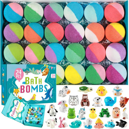 LAST DAY 50% OFF- Free Shipping🔥 - 🛁 Natural Bath Bombs for Kids with Mega Bubbles & Surprise Inside 🥚✨ Same as in the video
