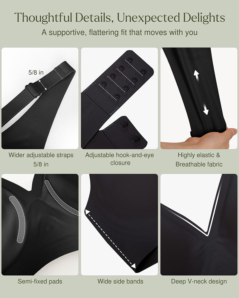Seamless Deep V Push-Up Wireless Bra 2.0