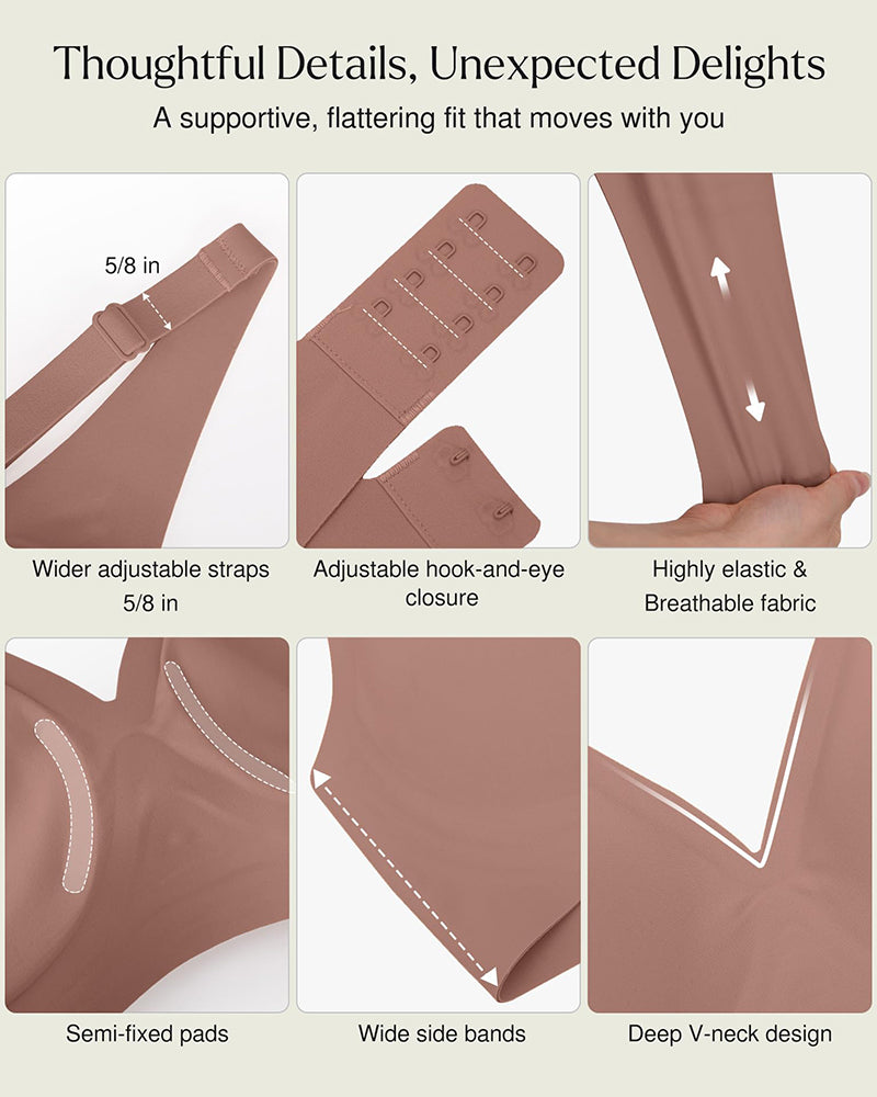 Seamless Deep V Push-Up Wireless Bra 2.0