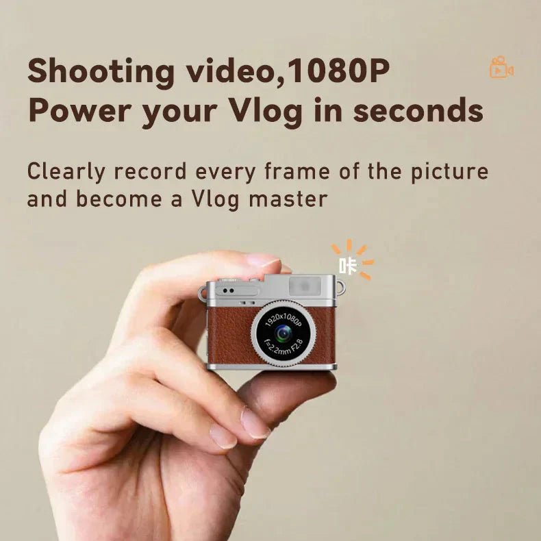 Retro Mini Digital Camera – HD Video, Pocket Size