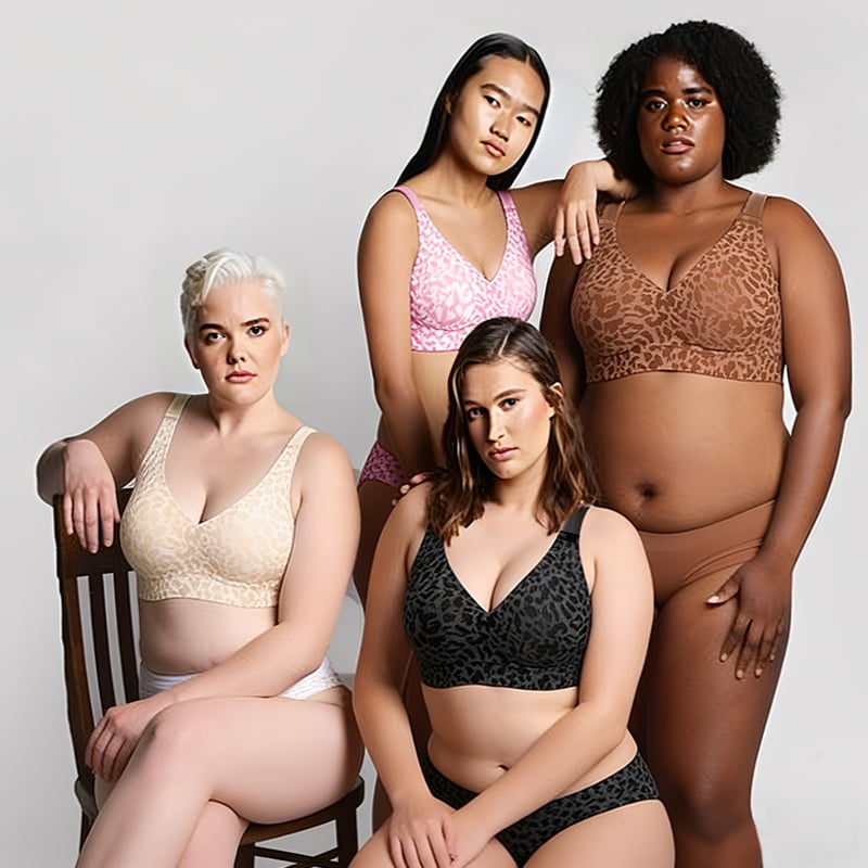 🏆Super Firming Leopard Print Jelly  Bra | Women Wirefree Bras 👍No More Sagging Breasts