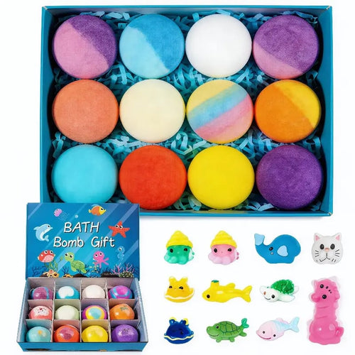 LAST DAY 50% OFF- Free Shipping🔥 - 🛁 Natural Bath Bombs for Kids with Mega Bubbles & Surprise Inside 🥚✨ Same as in the video
