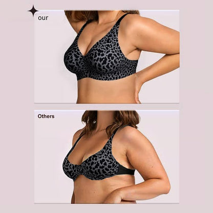 🏆Super Firming Leopard Print Jelly  Bra | Women Wirefree Bras 👍No More Sagging Breasts