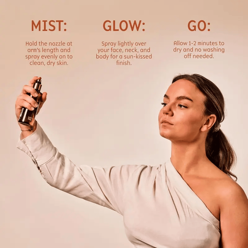 🌿 Self-Tanning Hydrating Mist - 49% OFF- ✨ Natural Streak-Free Sun-Kissed Glow