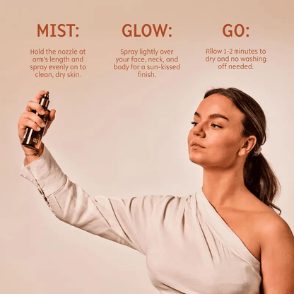 🌿 Self-Tanning Hydrating Mist - 49% OFF- ✨ Natural Streak-Free Sun-Kissed Glow
