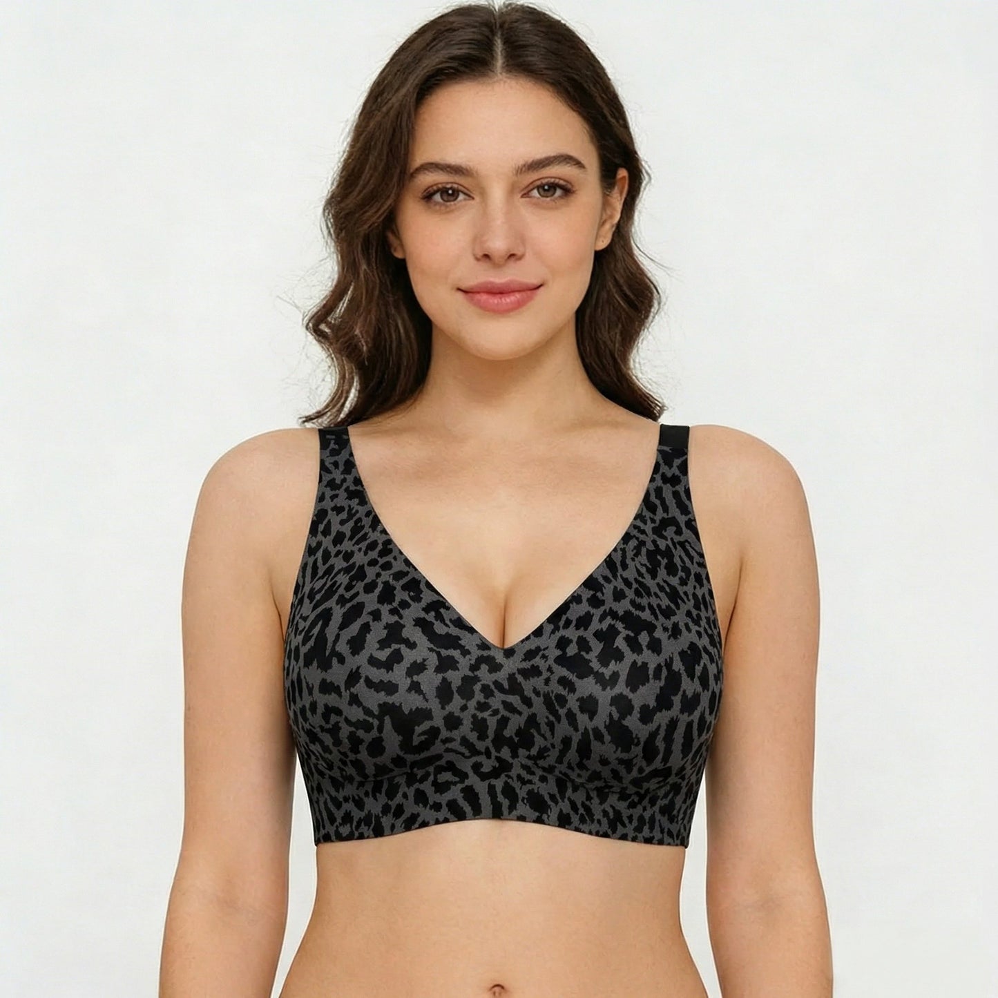 🏆Super Firming Leopard Print Jelly  Bra | Women Wirefree Bras 👍No More Sagging Breasts