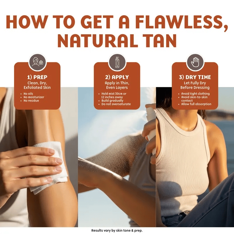 🌿 Self-Tanning Hydrating Mist - 49% OFF- ✨ Natural Streak-Free Sun-Kissed Glow